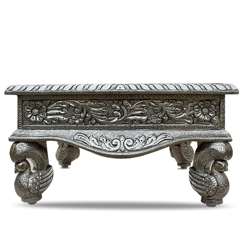 German Silver Chowki ( Duck Design )