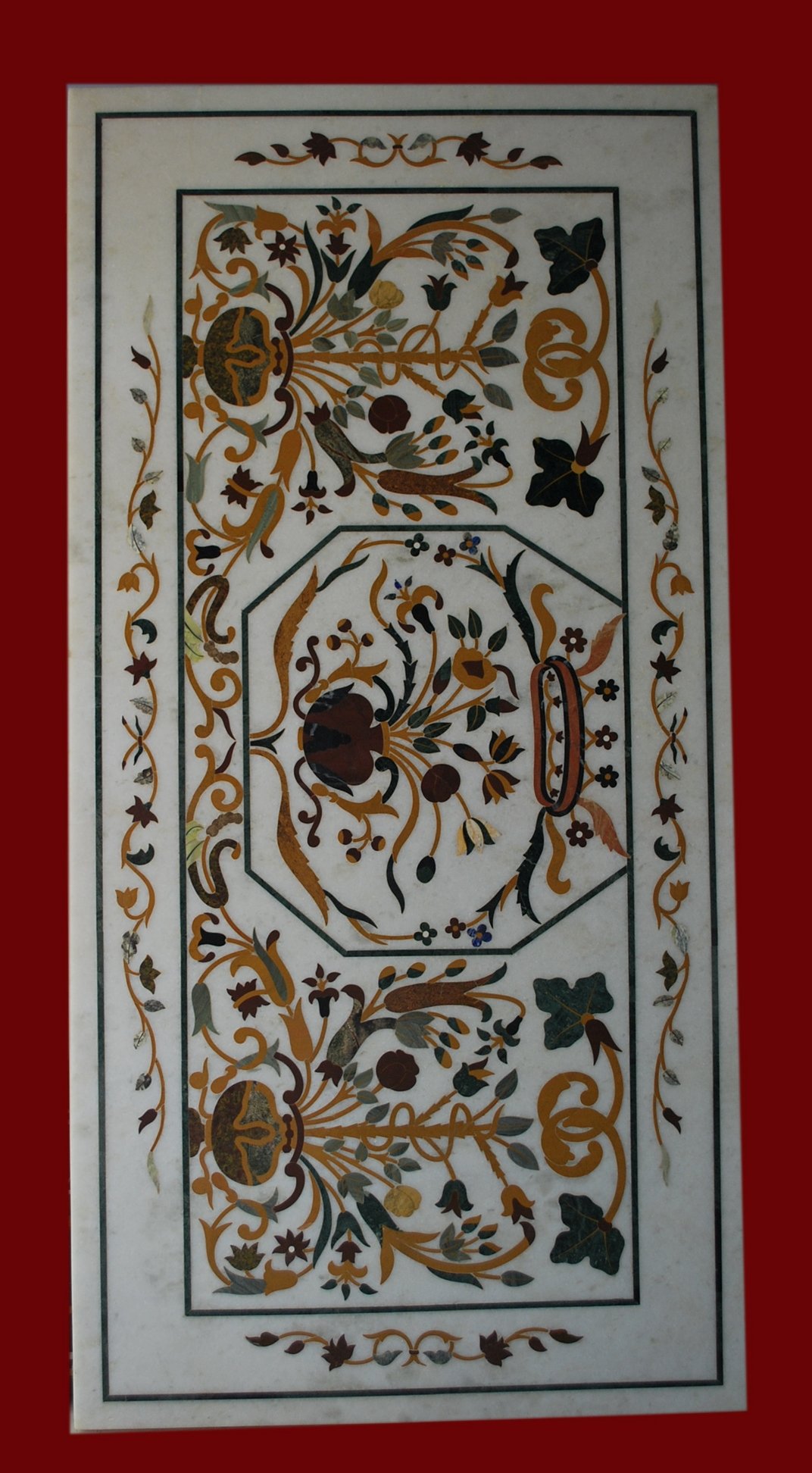 MARBLE TABLE TOP WITH INLAY WORK