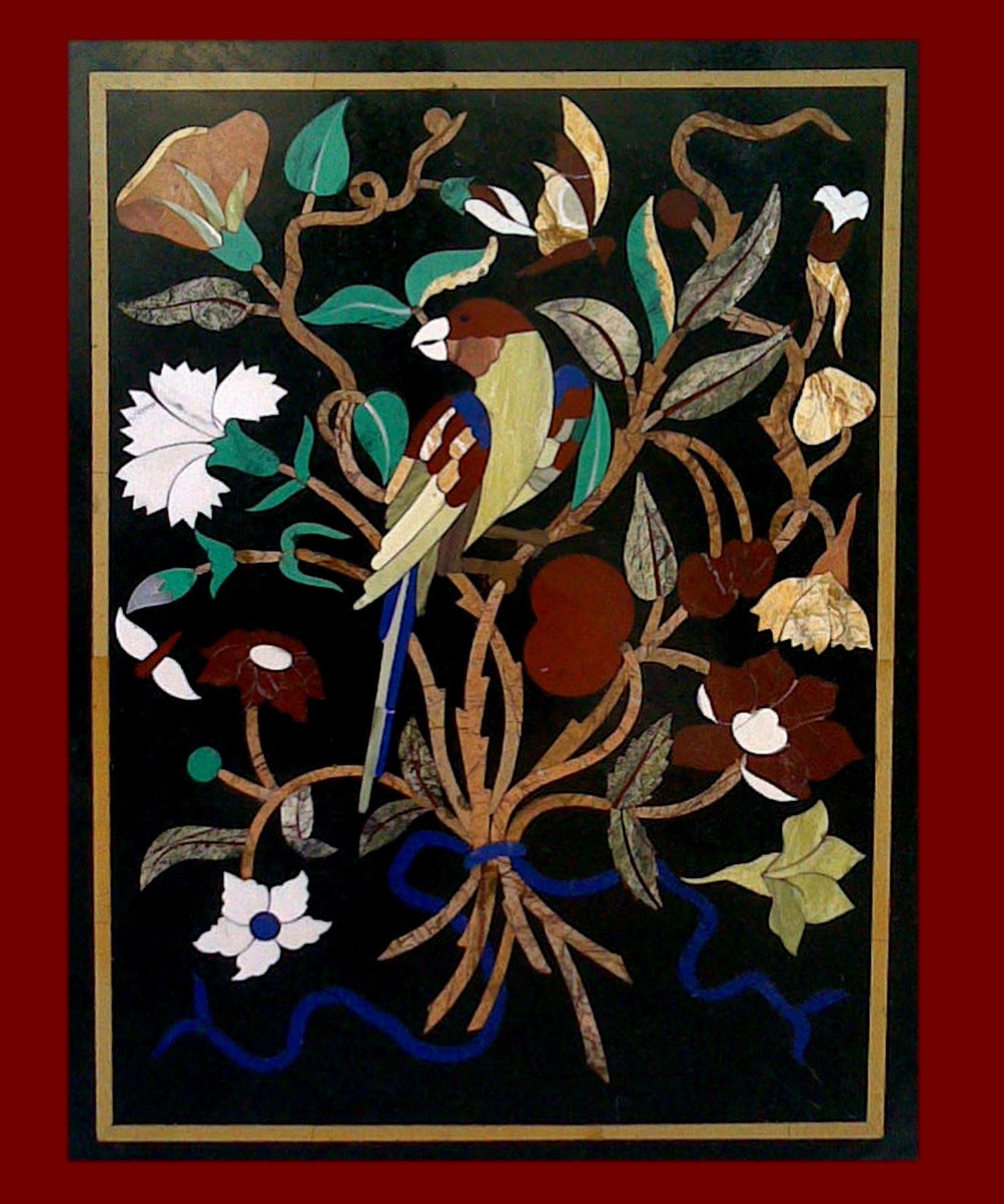 MARBLE TABLE TOP WITH INLAY WORK