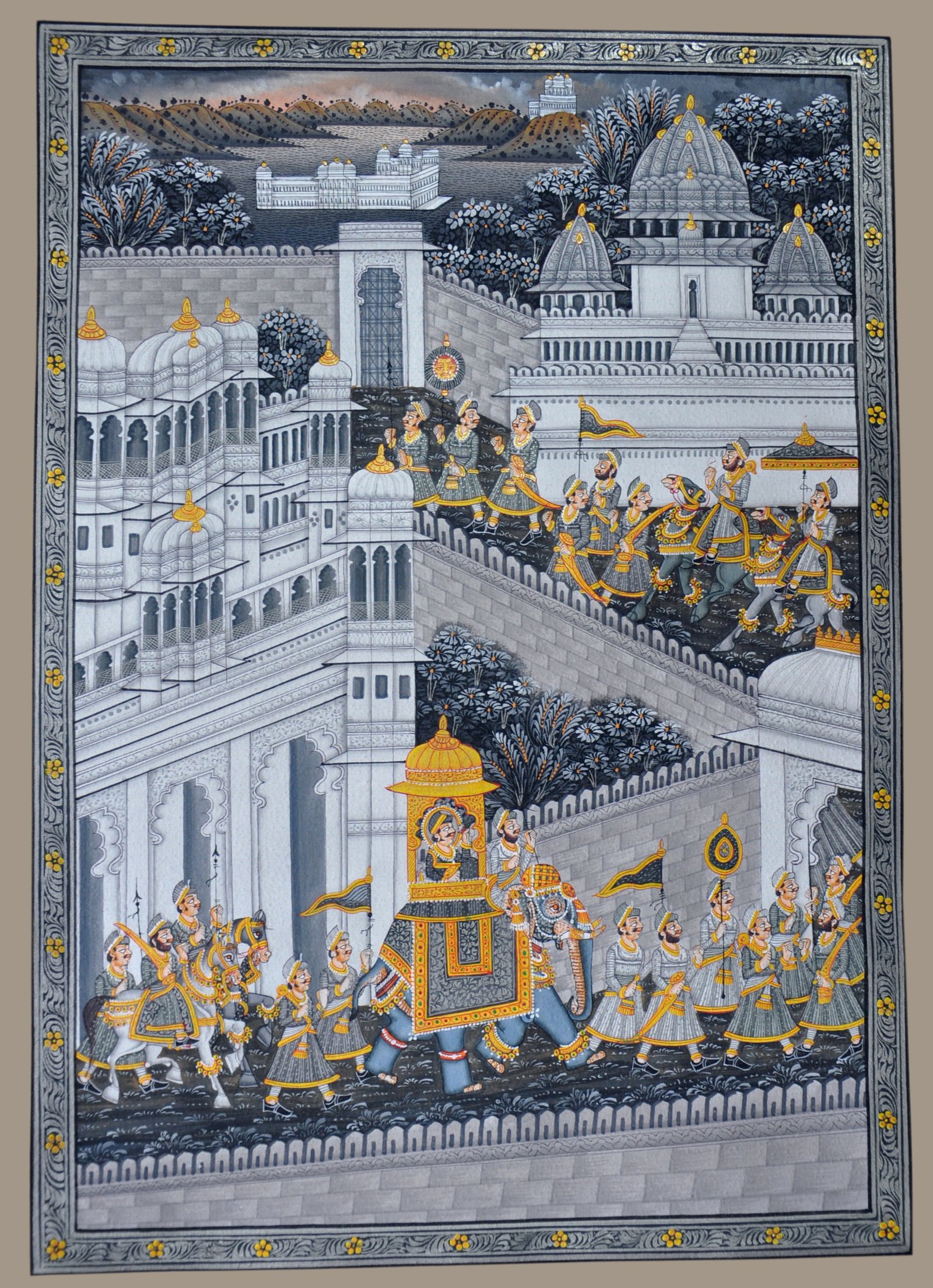 MINIATURE PAINTING ON SILK