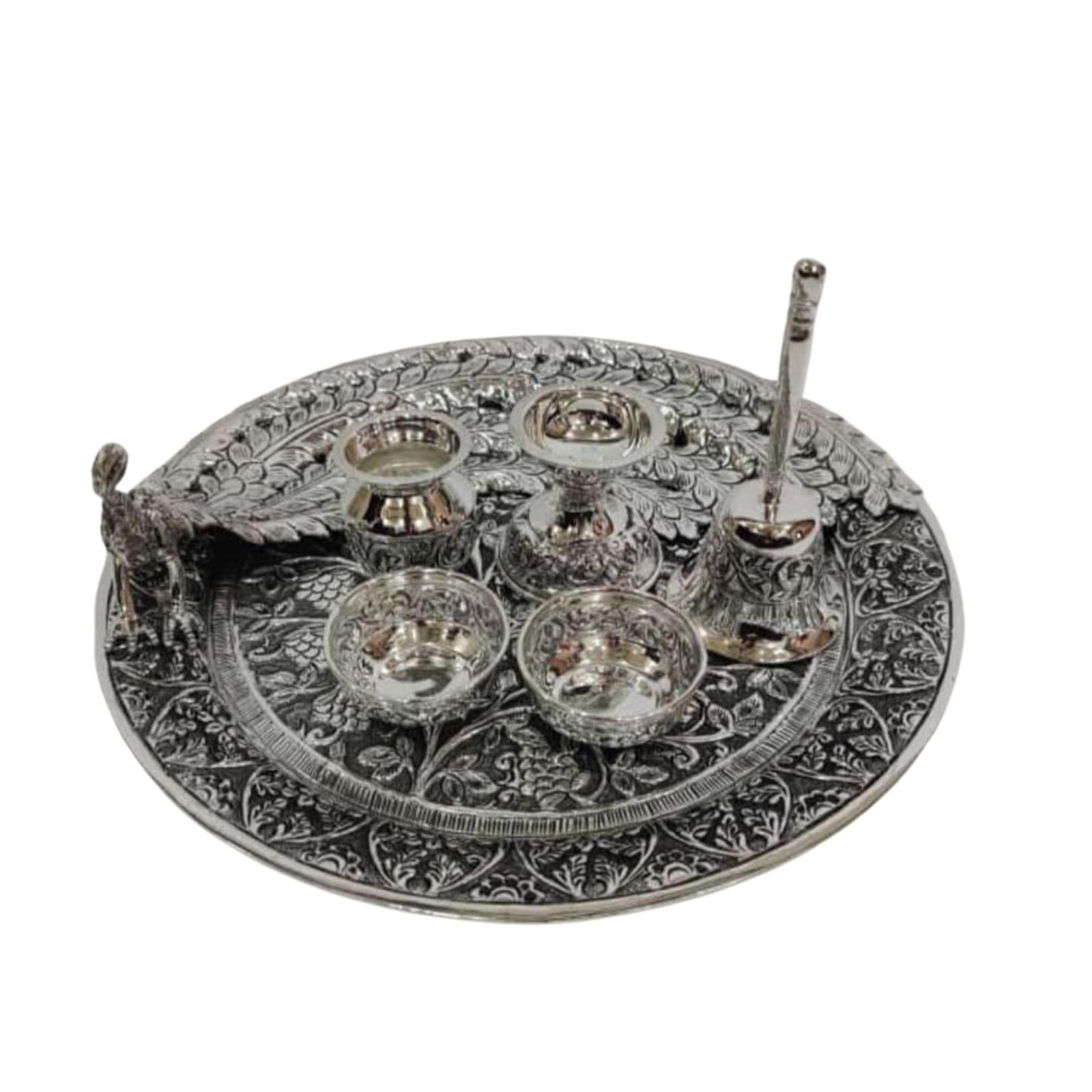 Pure Silver Pooja Thali