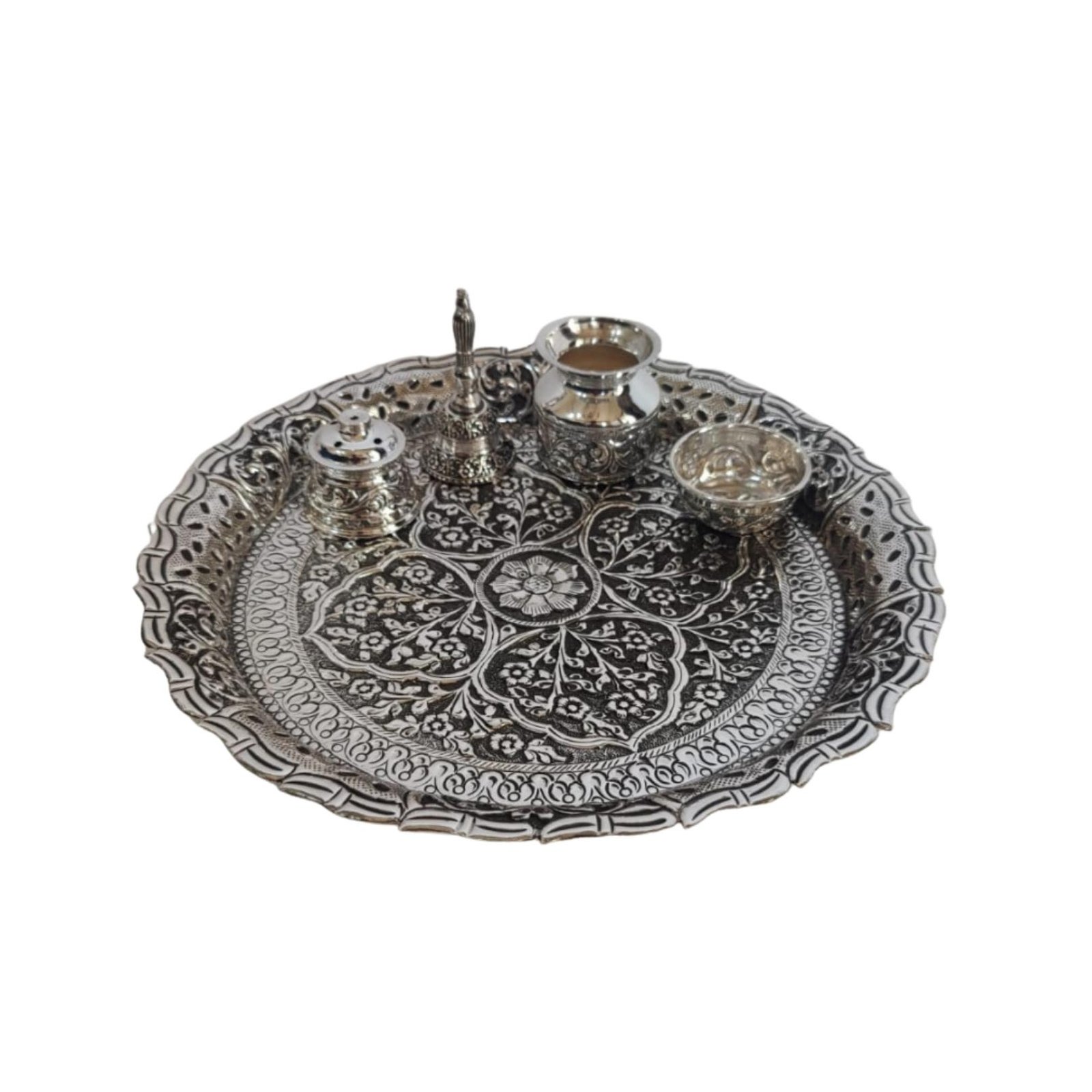 Pure Silver Pooja Thali