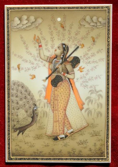RAGINI PAINITNG ON MARBLE