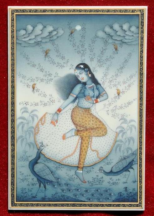 RAGINI PAINITNG ON MARBLE