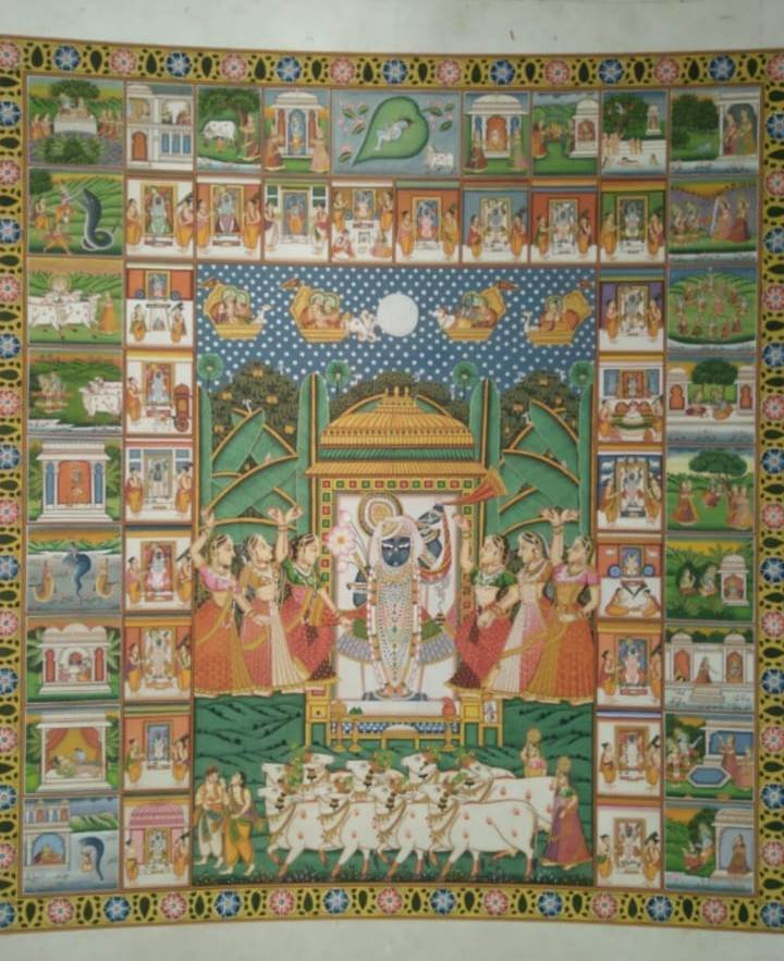Shreenathji Sharad Poornima Swaroop Pichwai