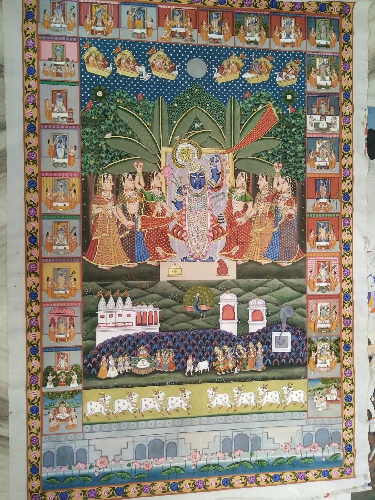 Shrinathji Sharad Poornima Swaroop Pichwai