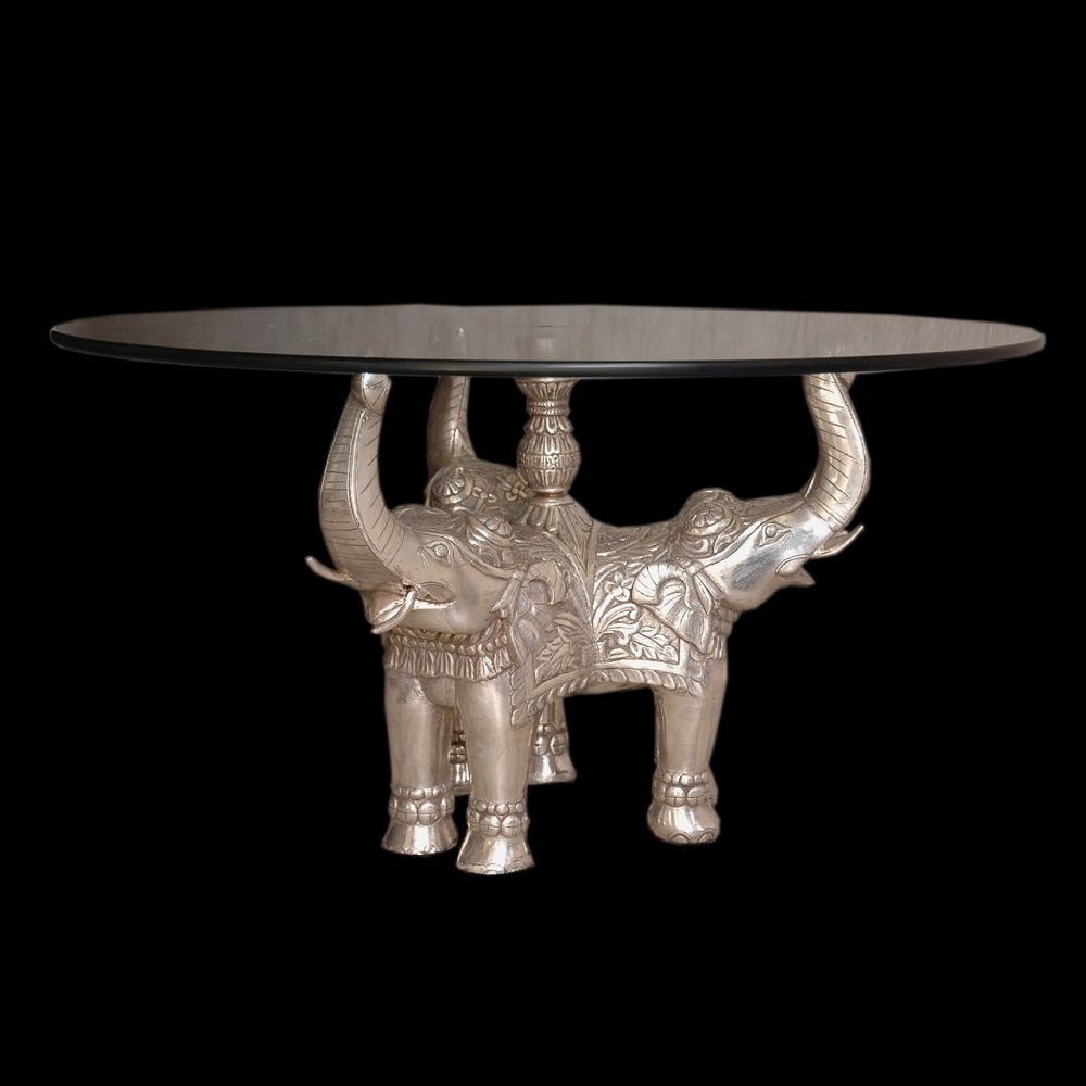 Silver Center table ( Elephant design)