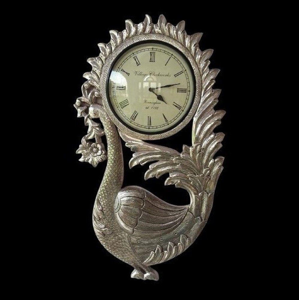 Silver Wall Clock