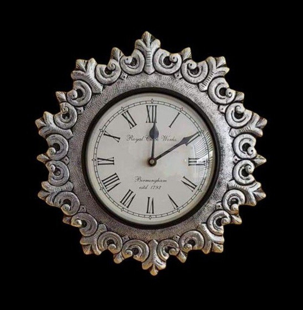 Silver Wall Clock